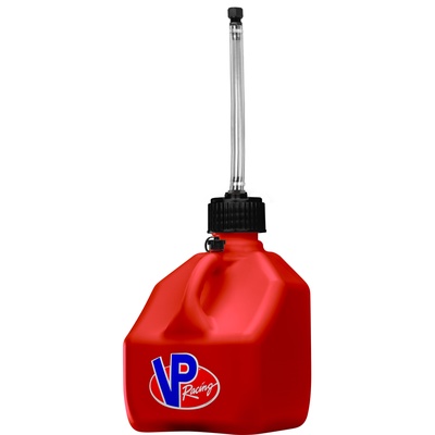 VP Racing 3 Gallon Motorsport Utility Square Jug with Deluxe Hose (Red) - 4163-CA